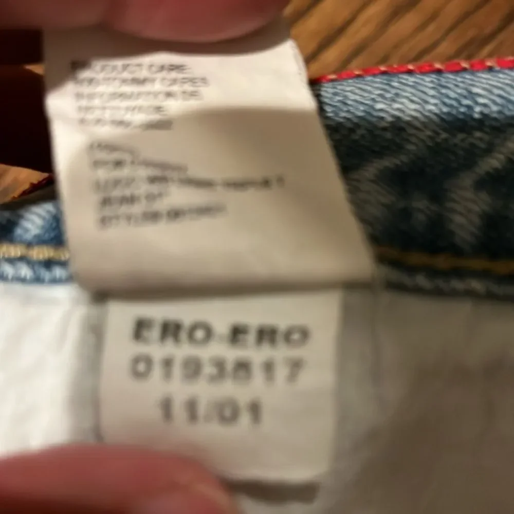 Y2K Tommy Hilfiger Jeans Flag waist detail straight leg low rise light wash sz 4 - Picture 8 of 10
